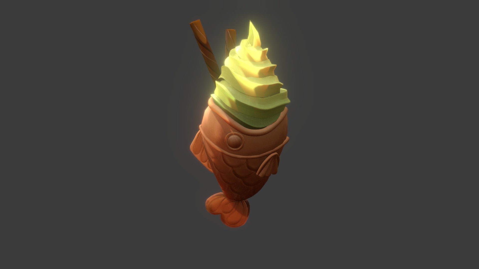 Taiyaki icecream 3d model