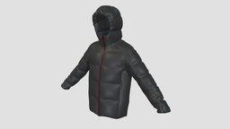 men s black puffy jacket