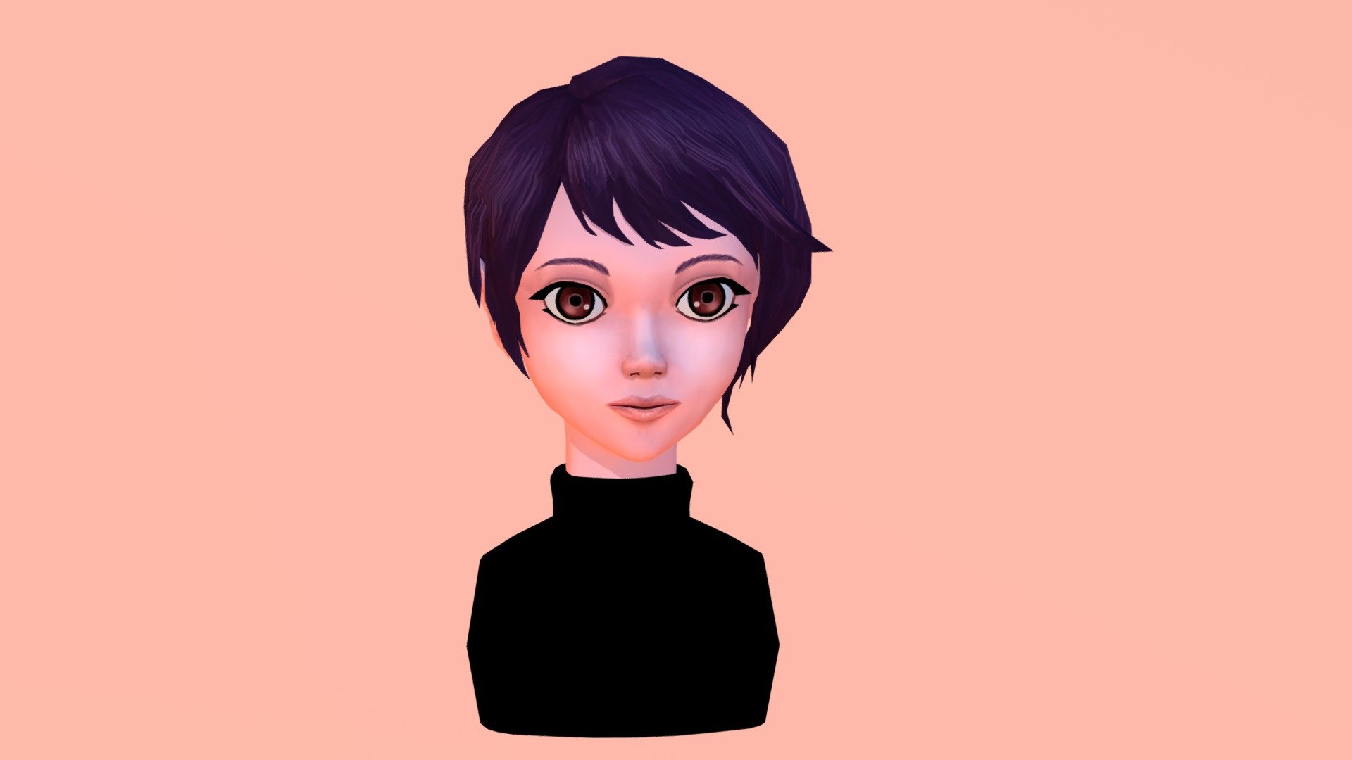 Girl Head Practice 3d model