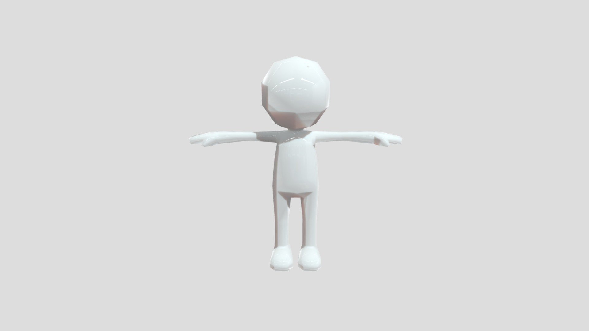 Stickman_low_poly 3d model