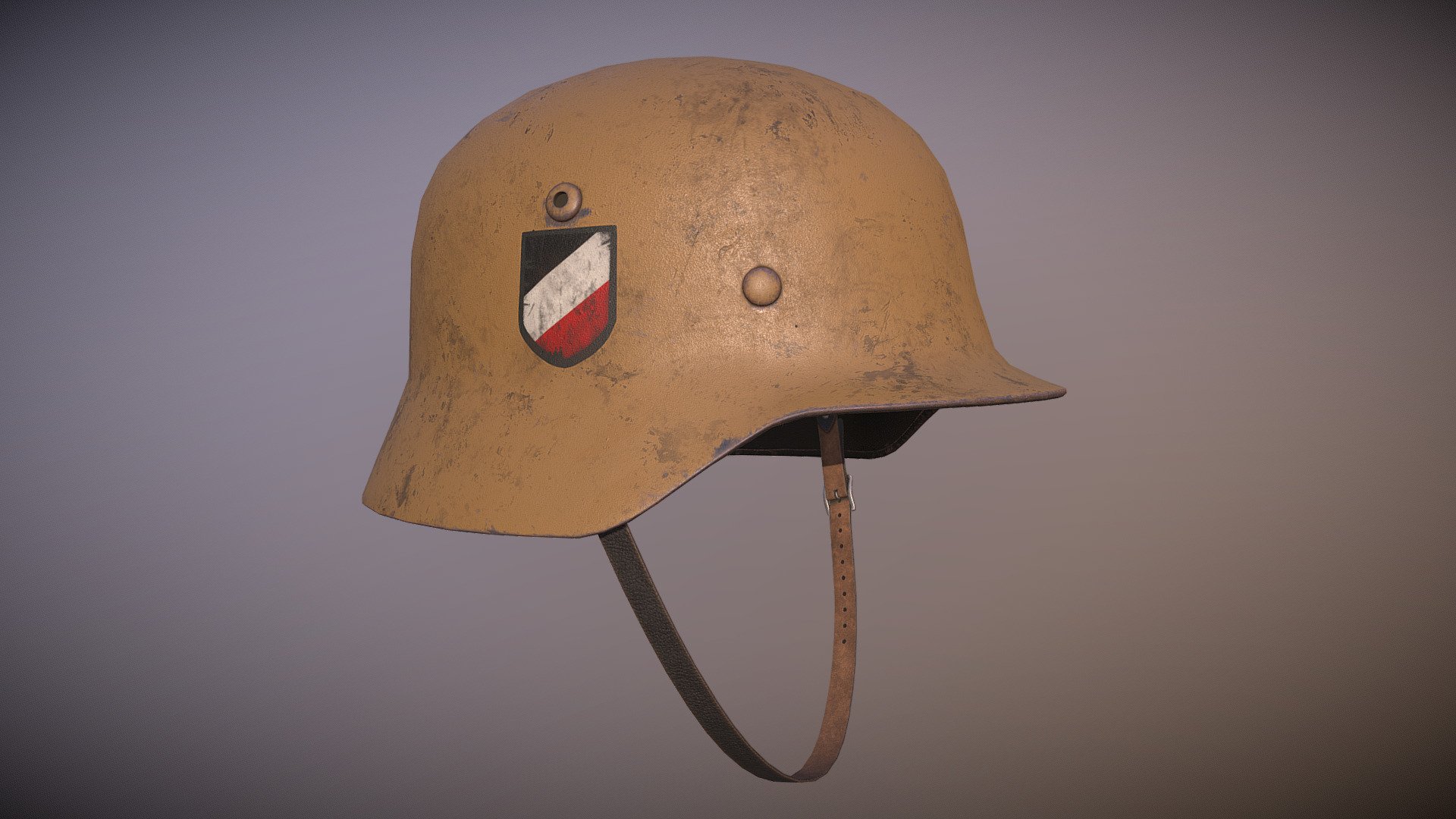 German Afrikakorps M35 Helmet 3d model