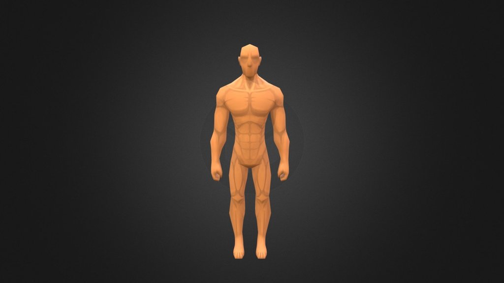 Low poly man 3d model