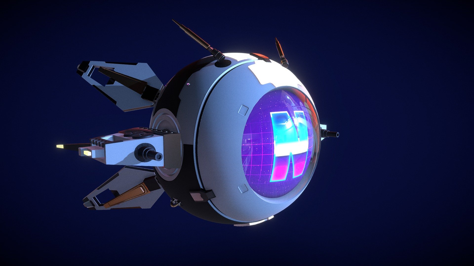 Sci fi Drone GO91 3d model