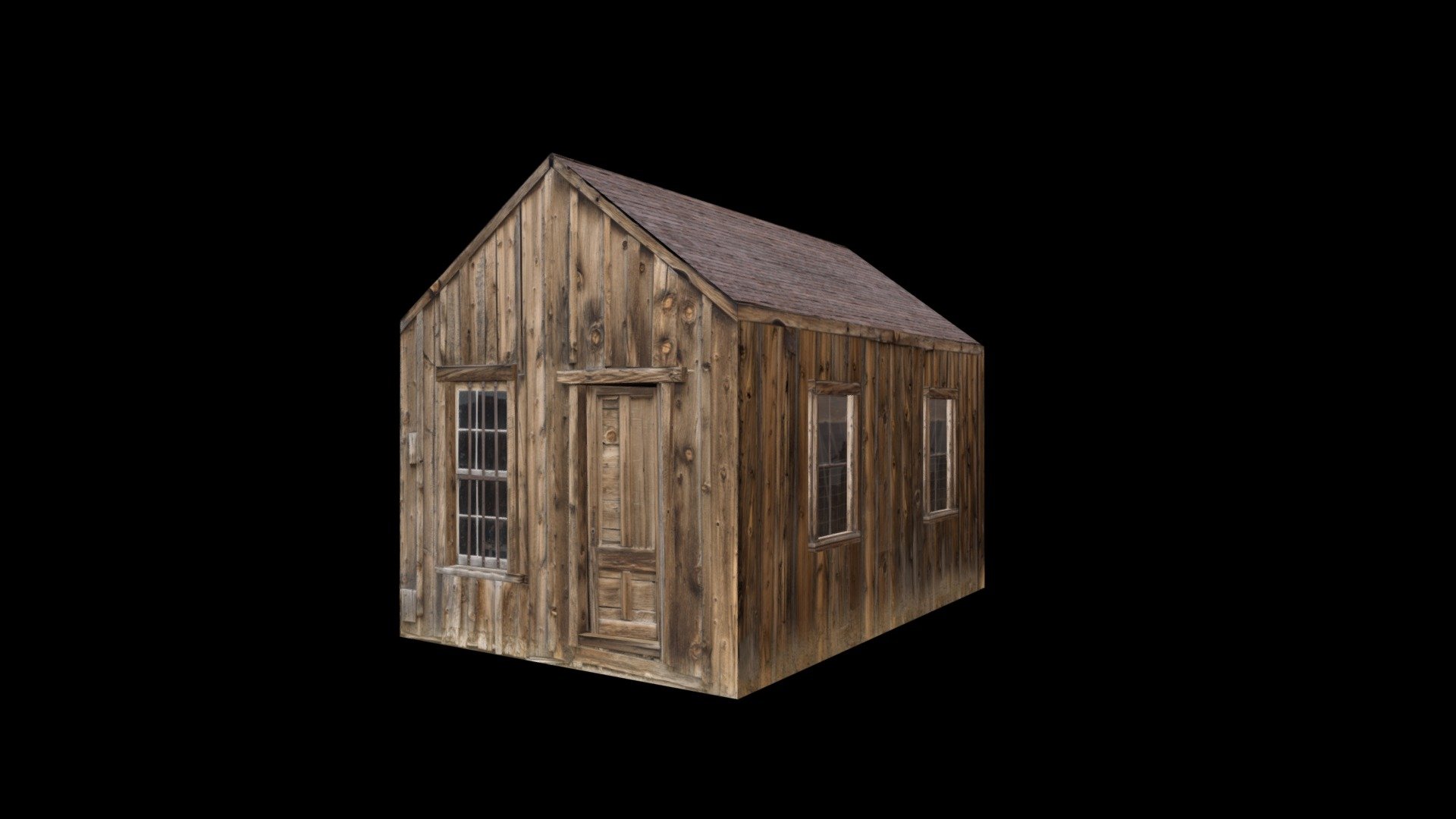 Western Wooden Small House 3d model