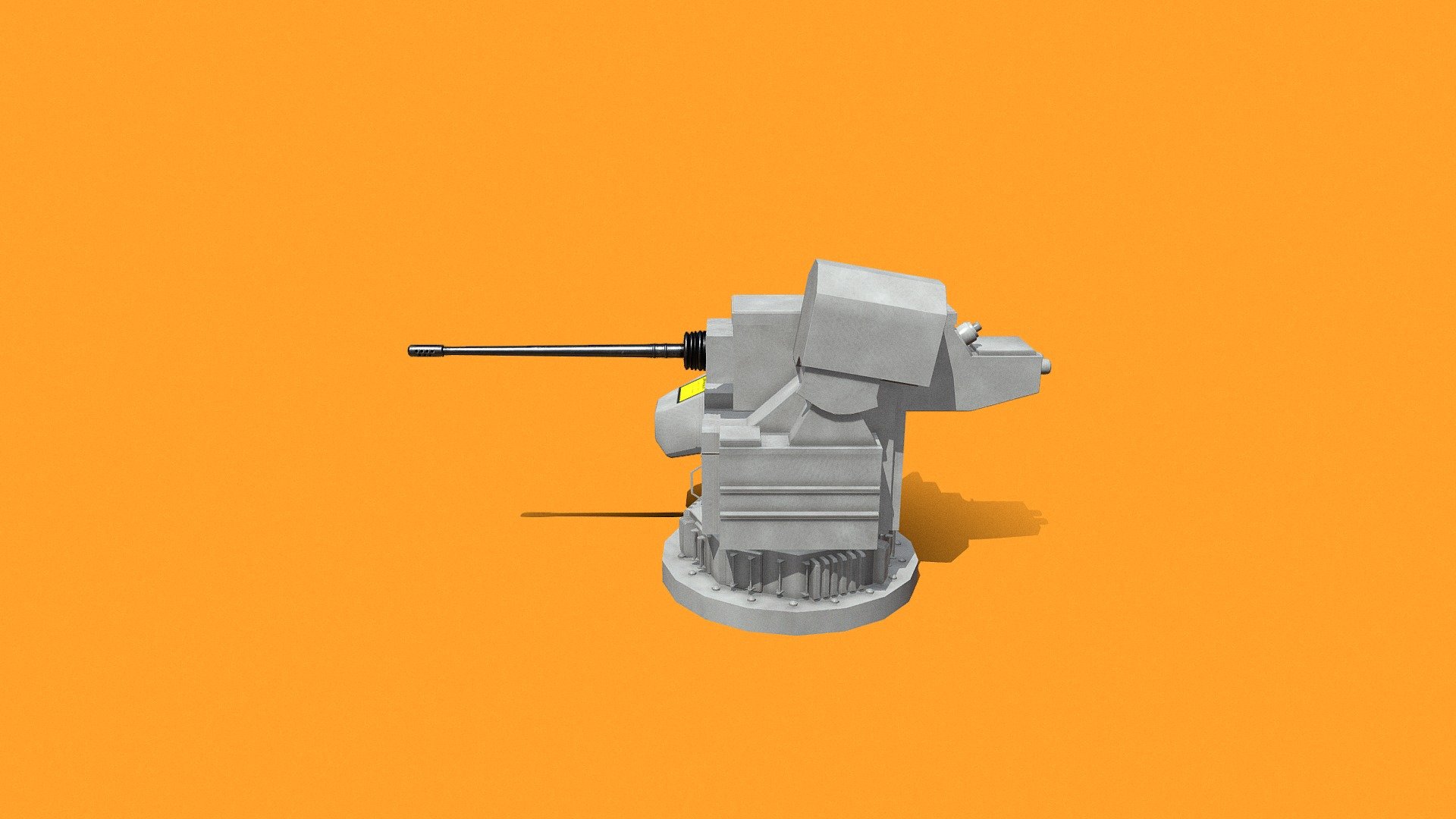 DS30M Naval Gun Low Poly 3d model