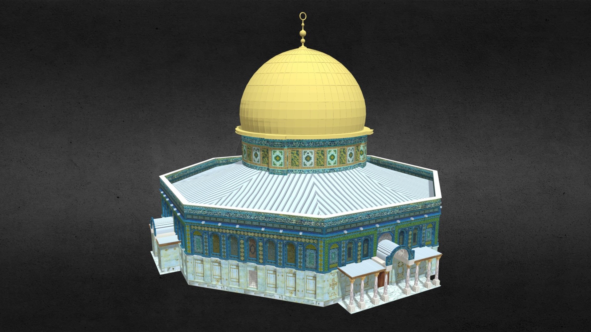 Al Aqsa Mosque Mezroca 3d model