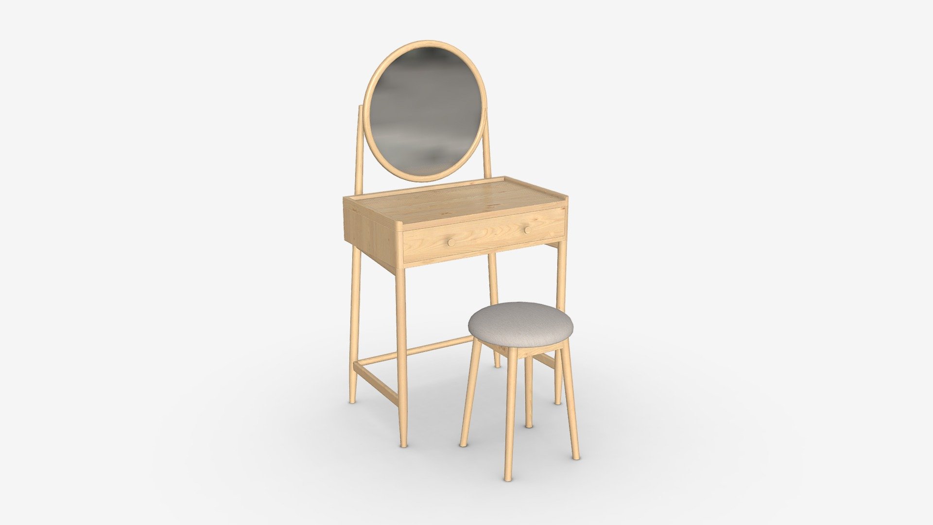 Dressing Table with stool Ercol Salina 3d model