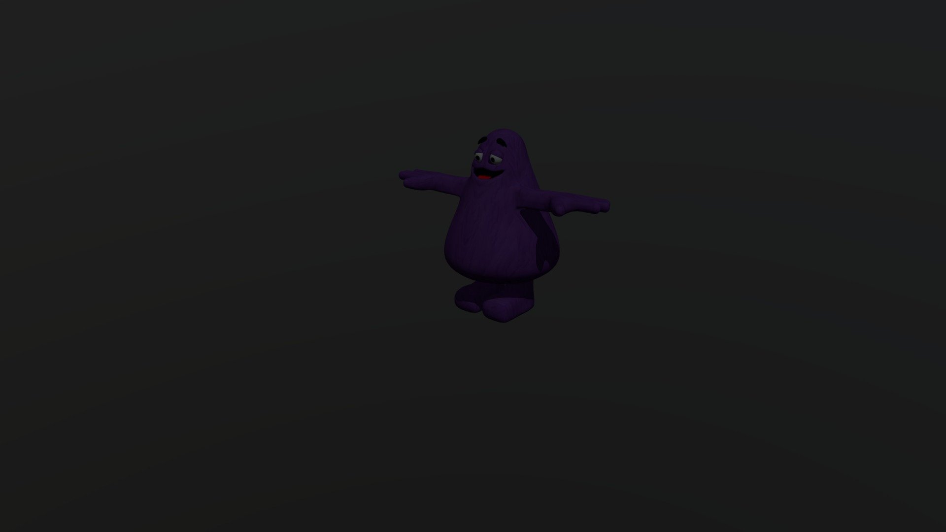 Grimace(rigged) 3d model