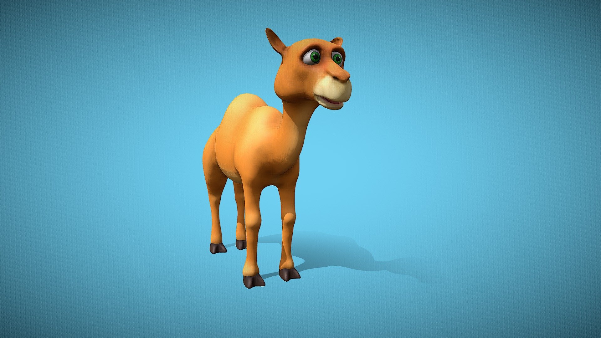 cartoon camel 3d model