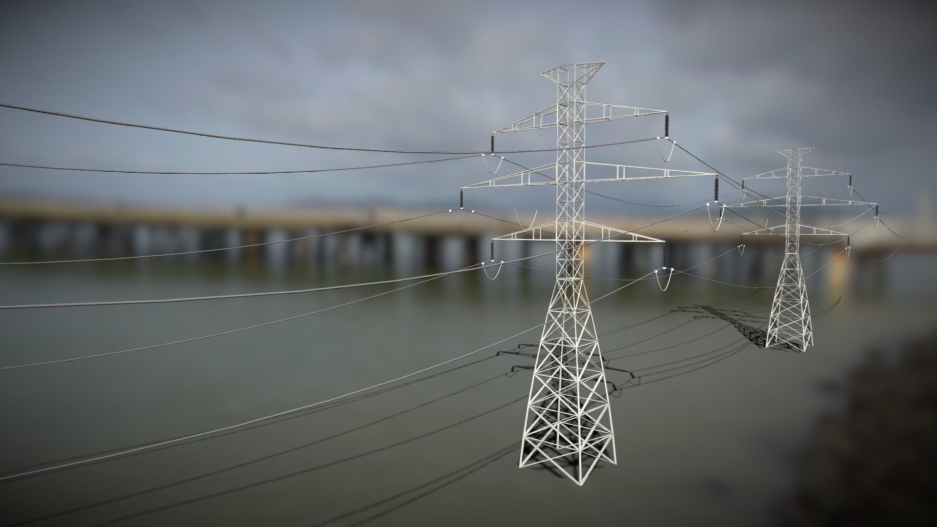 Power Lines 3d model