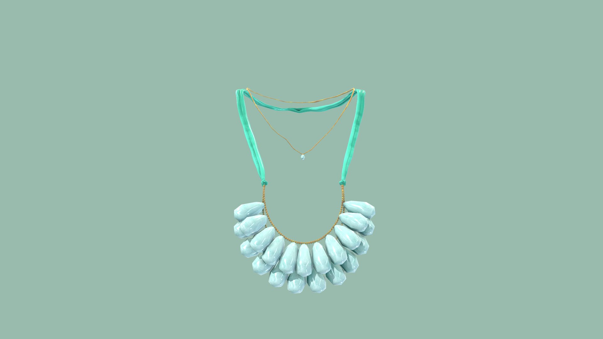 Seabeads Female Spring Necklace 3d model