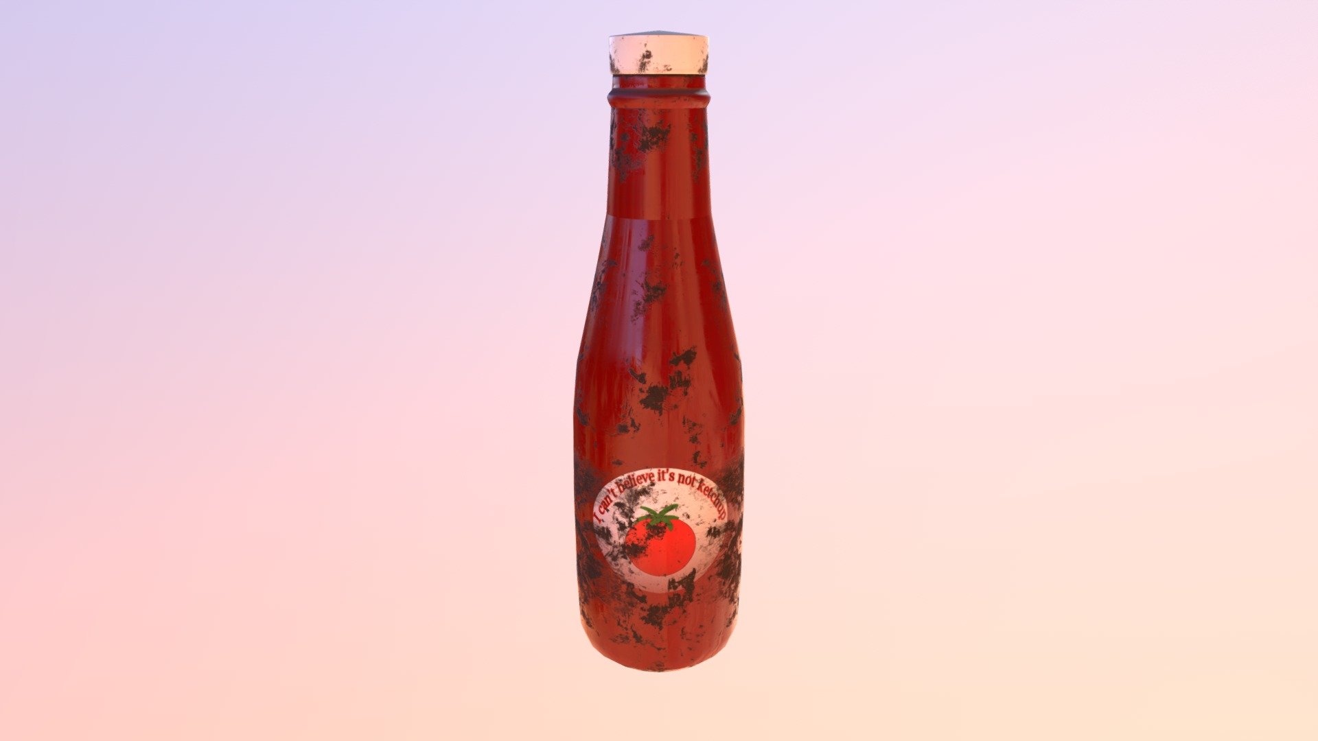 Ketchup bottle New 3d model