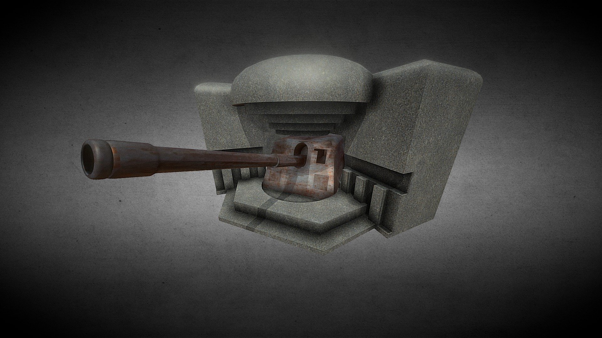 Normandy landing nazi ARTILLERY BUNKER [WW2] 3d model