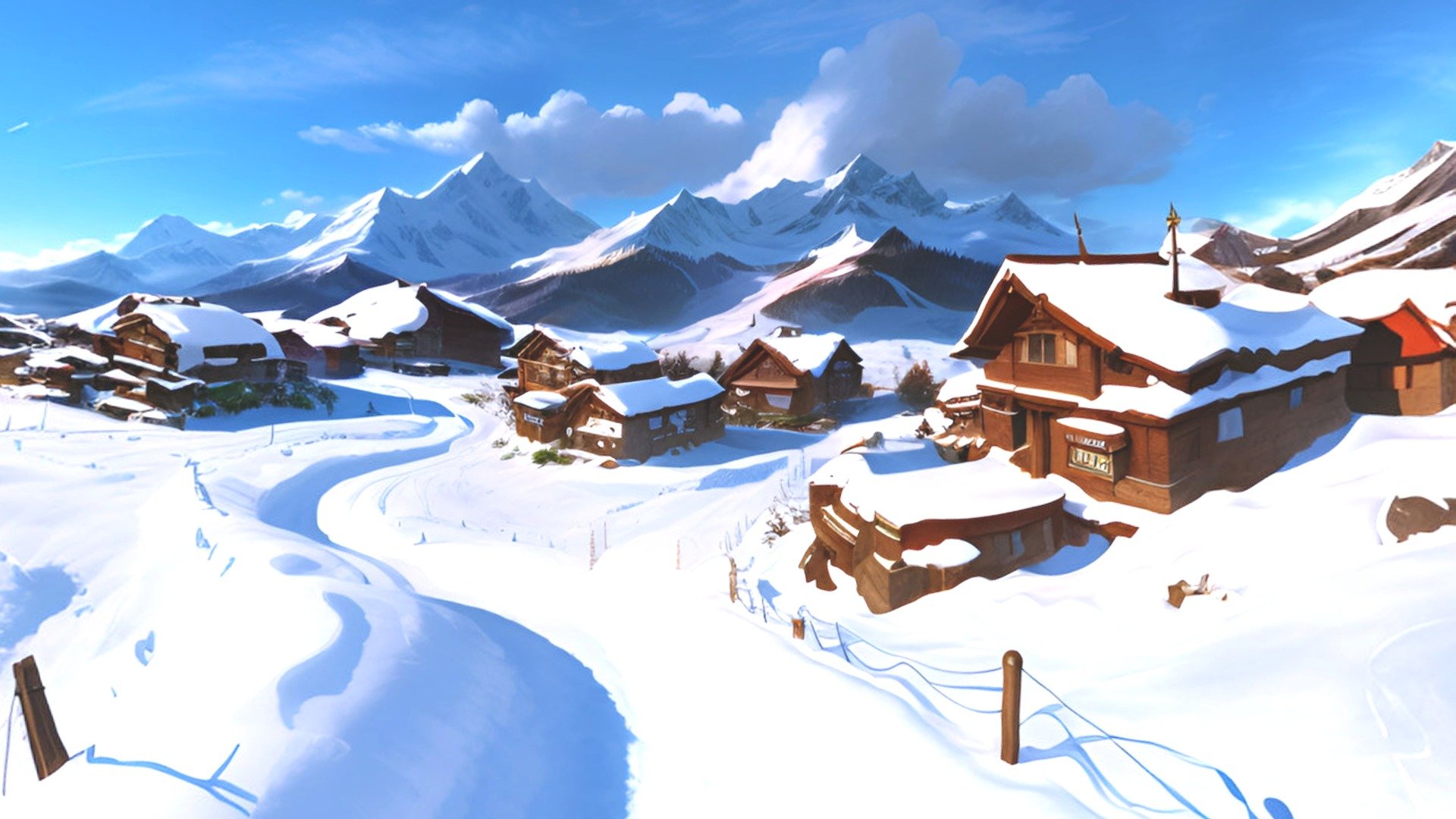 A Stunning Blanket of Snow" 3d model