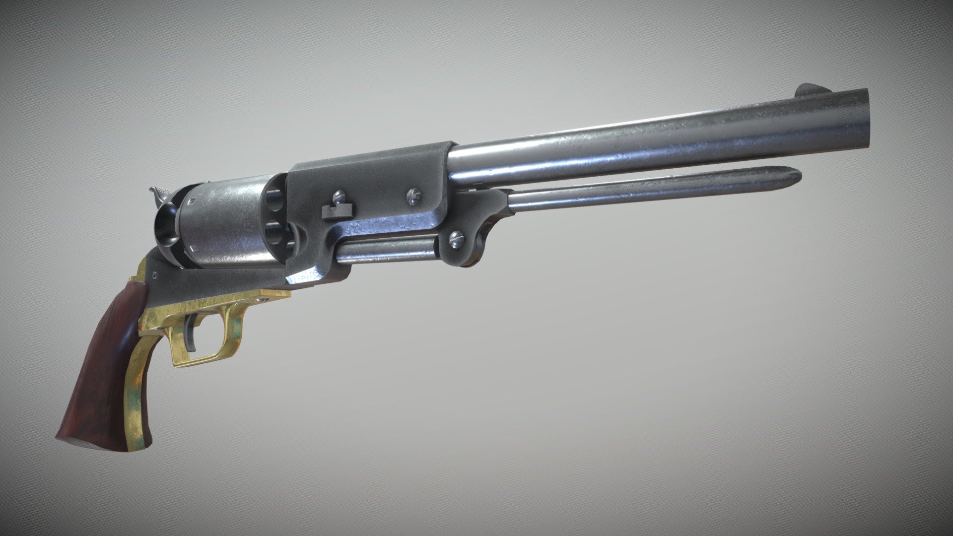 Colt Walker 1847 Revolver 3d model