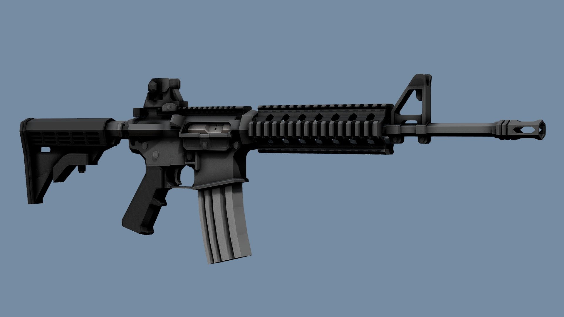 Low-Poly M4a1 3d model