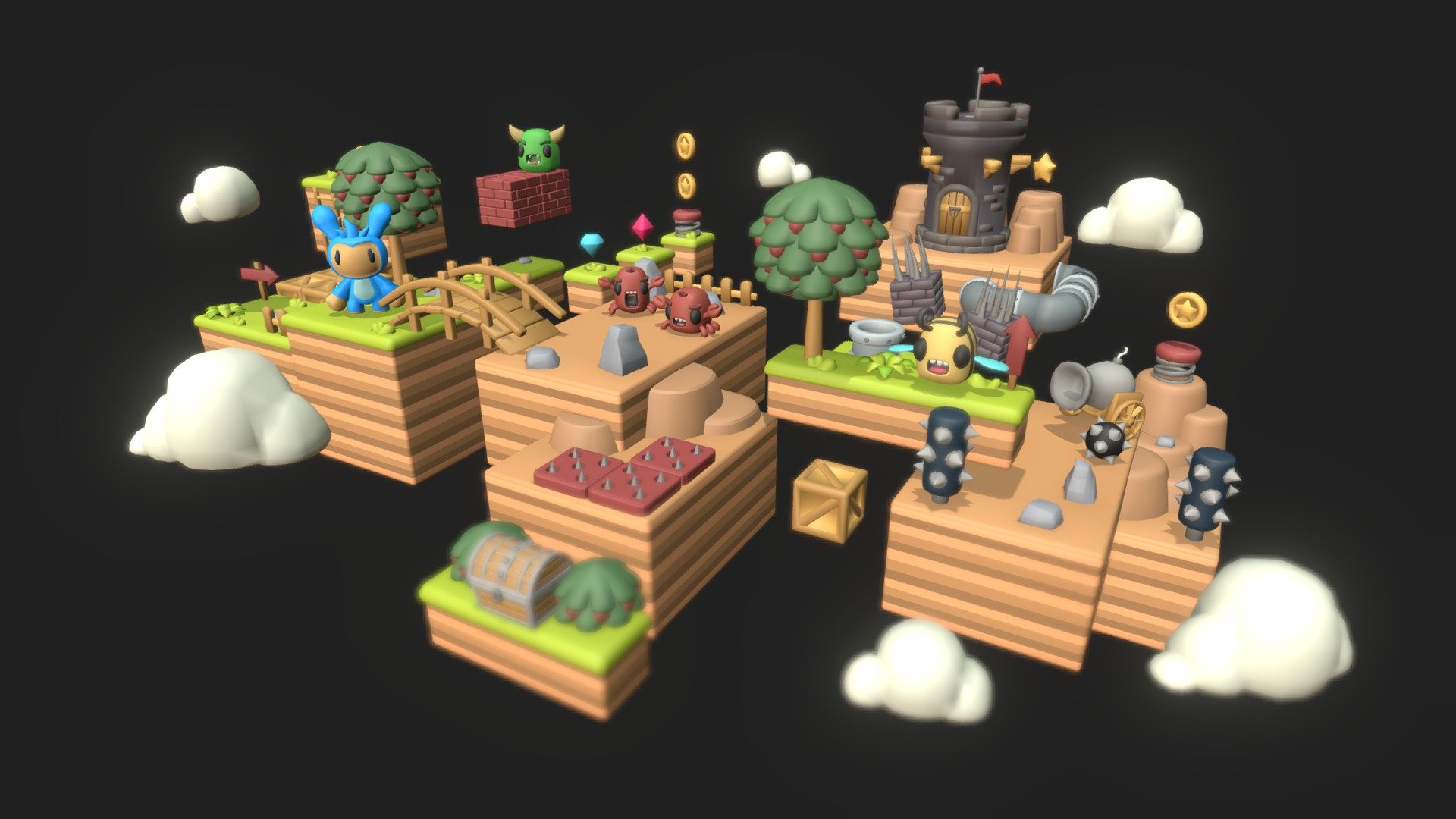 Ultimate Platformer Pack (100+ Models) 3d model