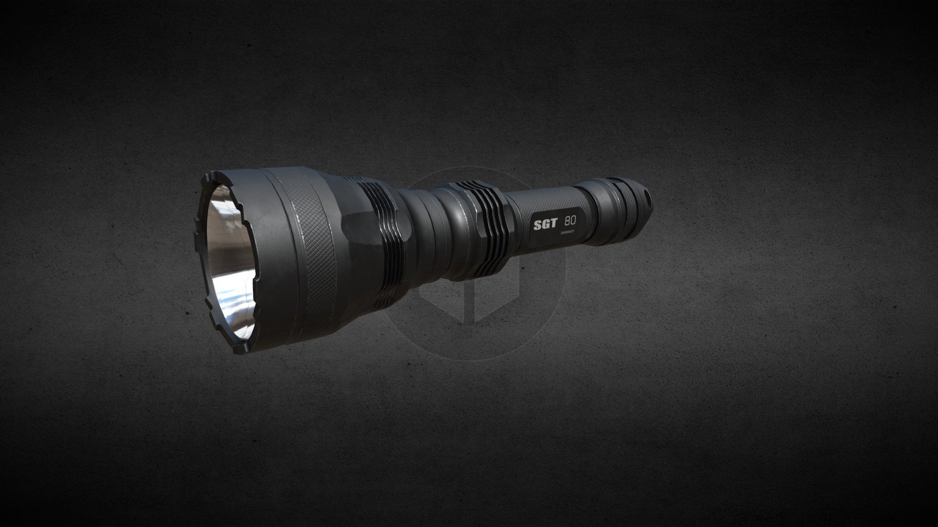 Military Flashlight 3d model