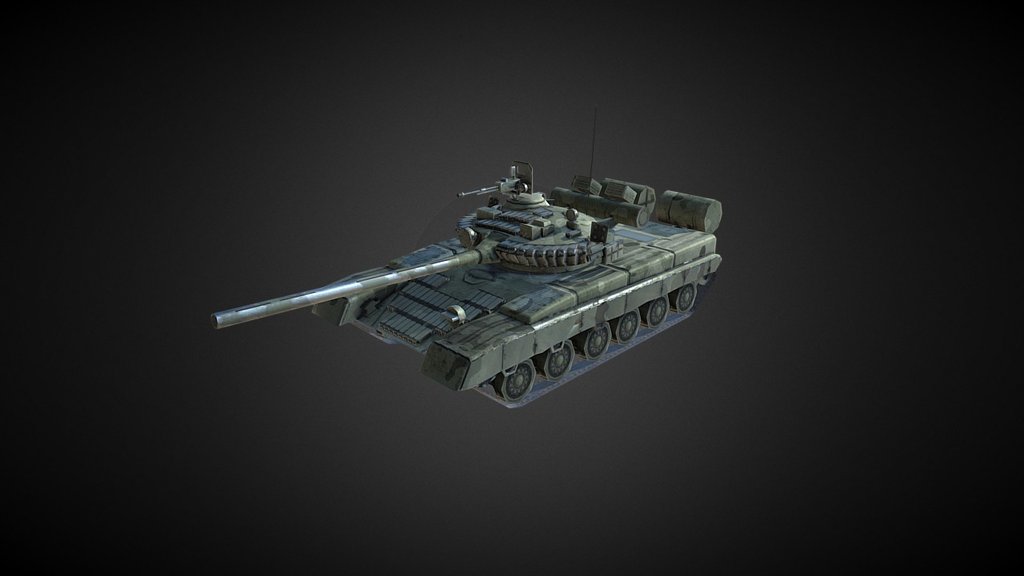 Tank T-80 3d model