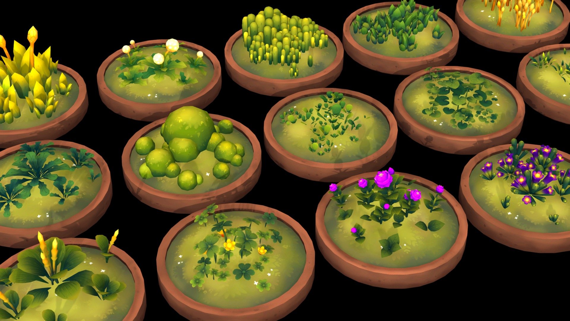 Plants_Common Weeds LowPoly 3d model