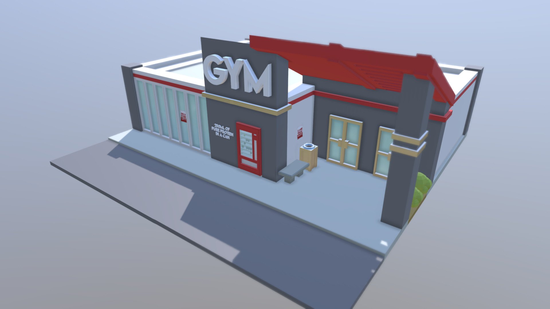 Public Gym 3d model