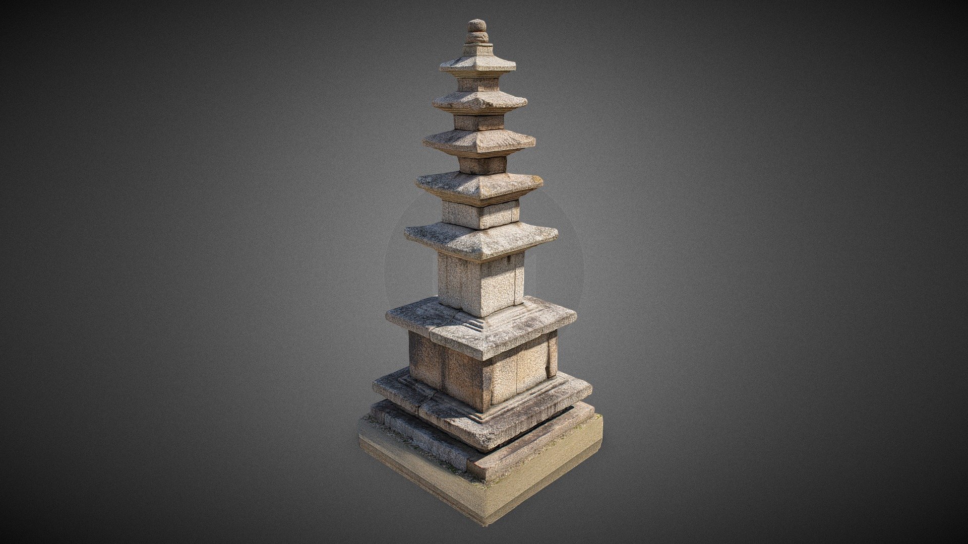 석탑 리토폴로지 텍스쳐 2k 3d model