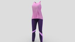 Dancing Studio Female Aearobics Fitness Outfit