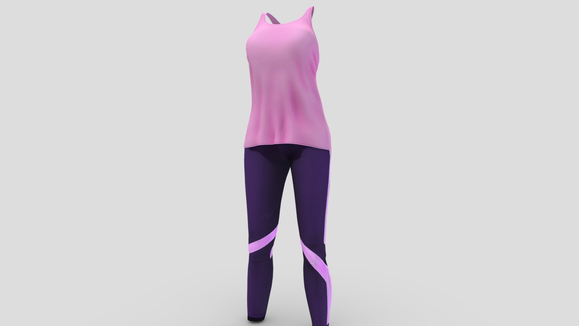 Dancing Studio Female Aearobics Fitness Outfit 3d model