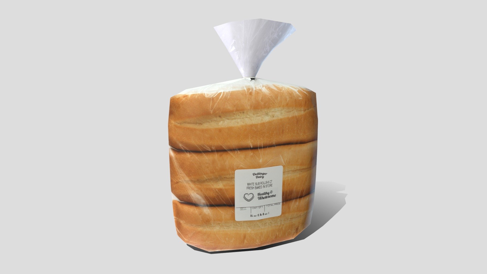 Packaged Sub Rolls 3d model