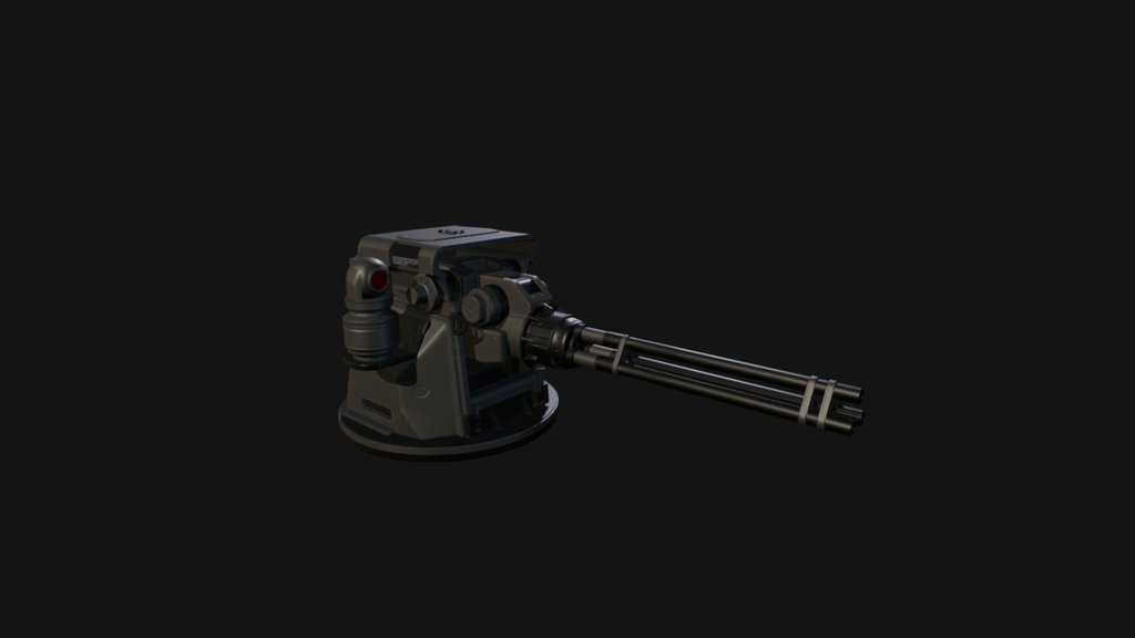 Turret Gatling 3d model