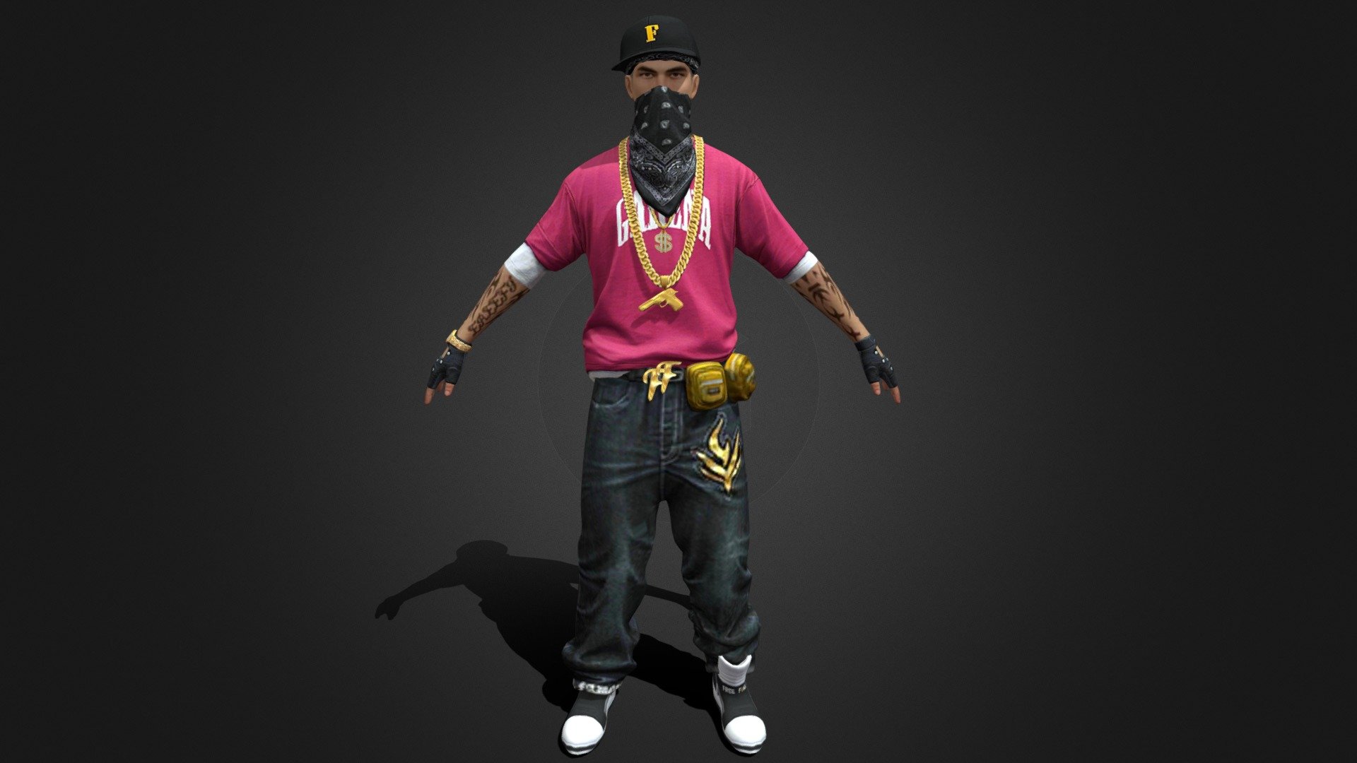 FREE FIRE HIP HOP BUNDEL 3D MODEL 3d model