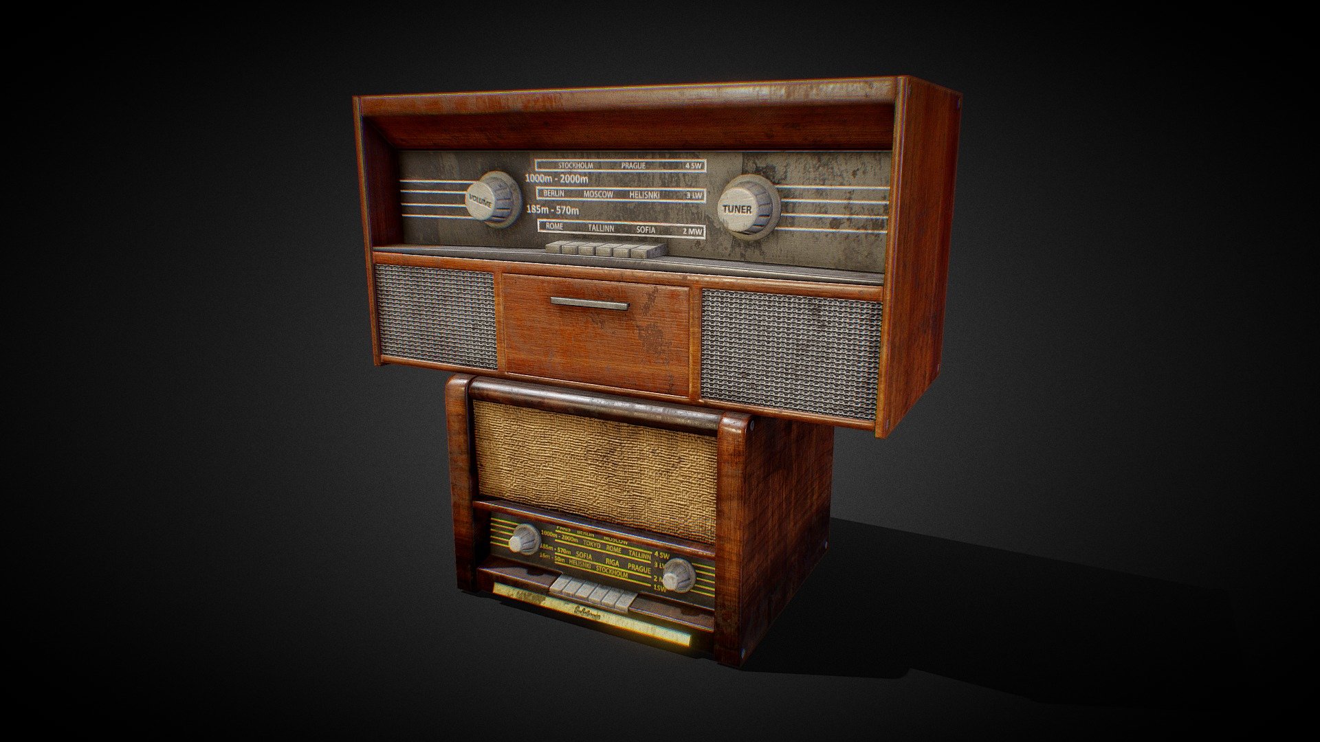 Retro Radio 3d model