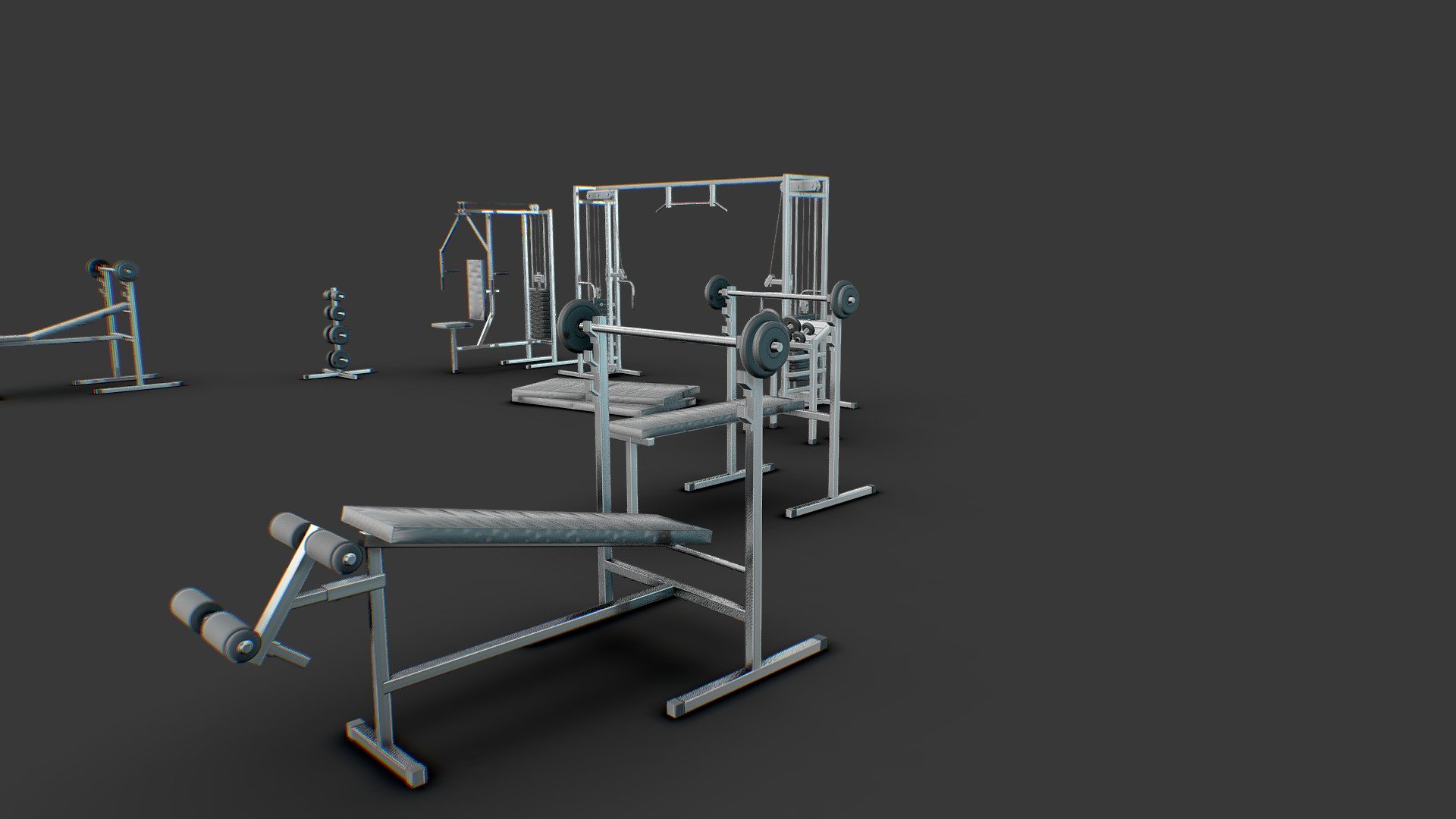 Gym equipment 3d model