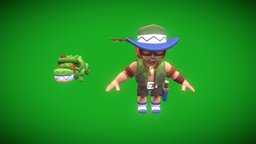 Crocodile Buster t-pose Brawl Stars