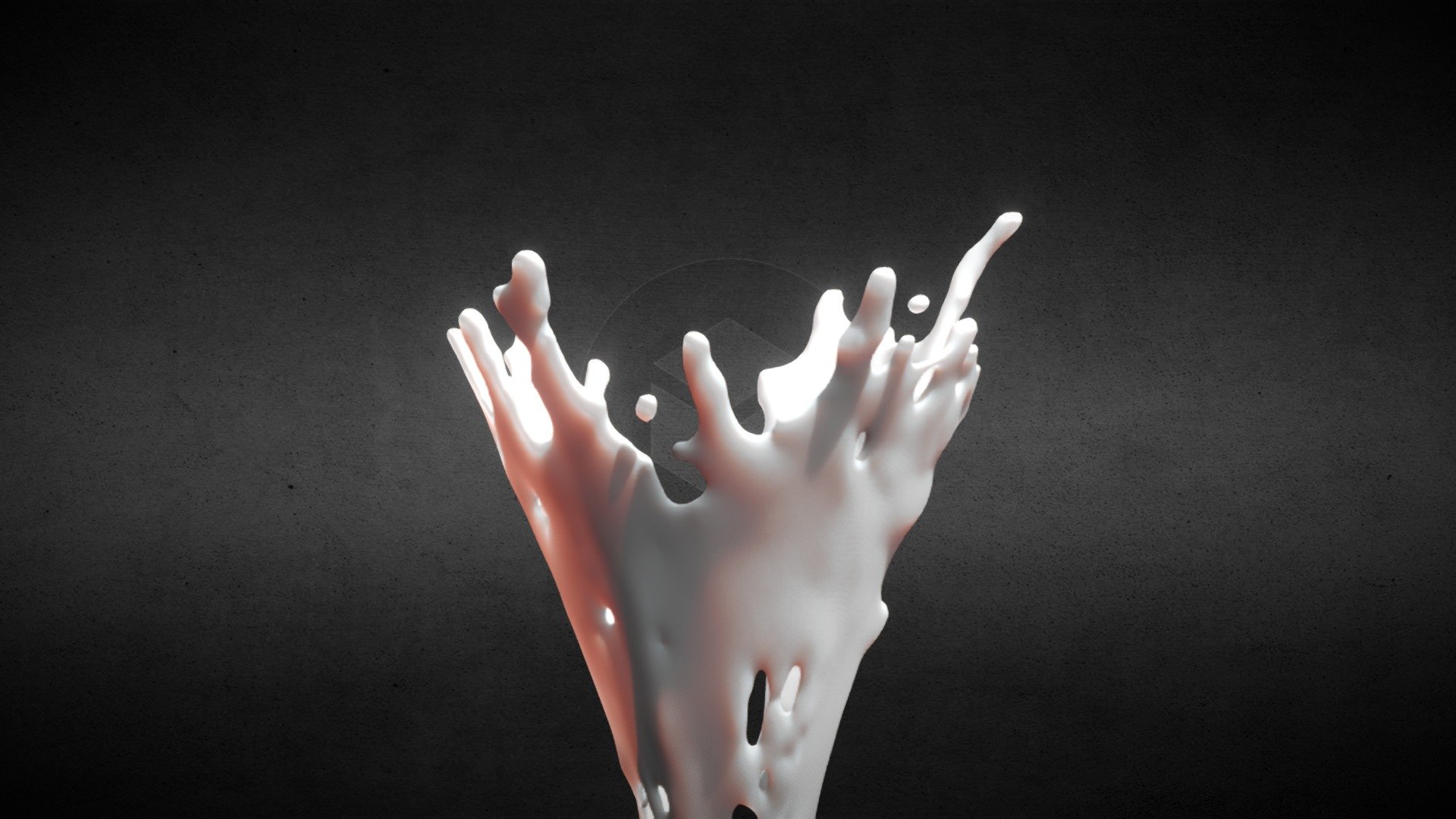 Spalsh waterdrop liquid Simulation_1 3d model