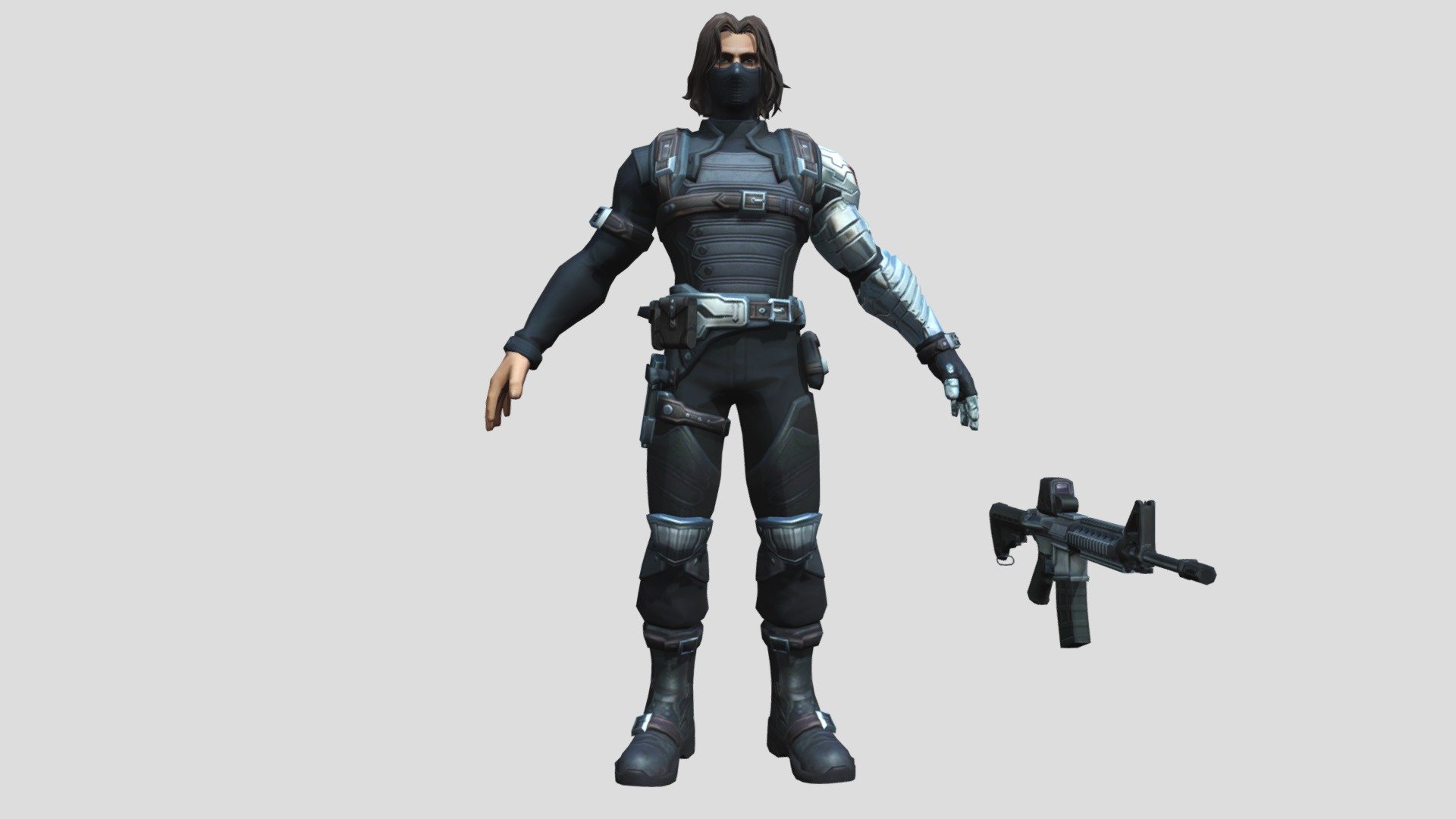 Winter Soldier(FREE)(Textured)(Rigged) 3d model