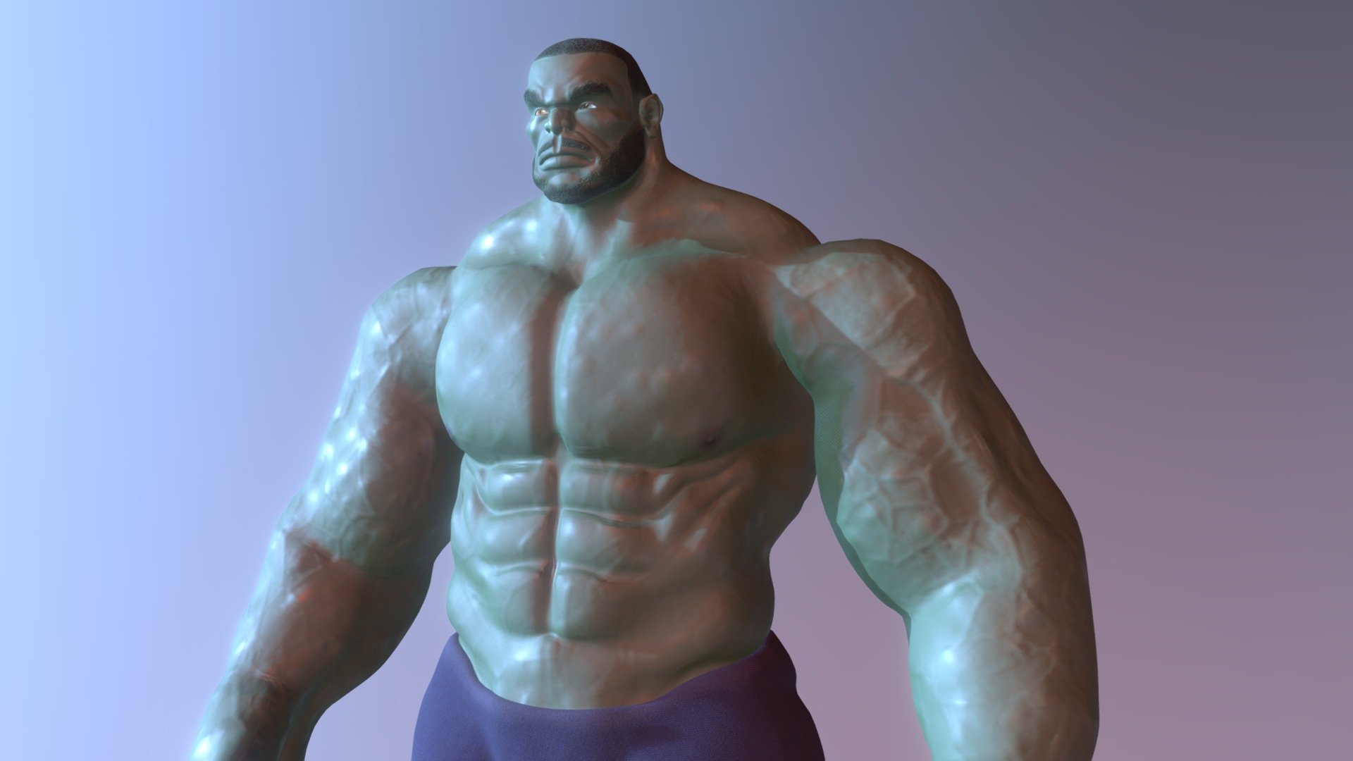 Hulk with Beard 3d model