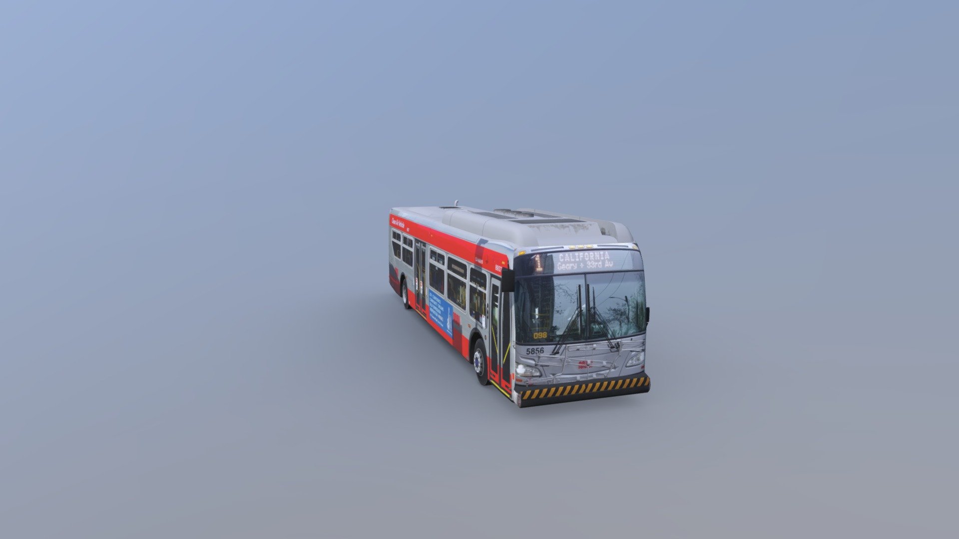 SFMTA Muni New Flyer XD40 3d model