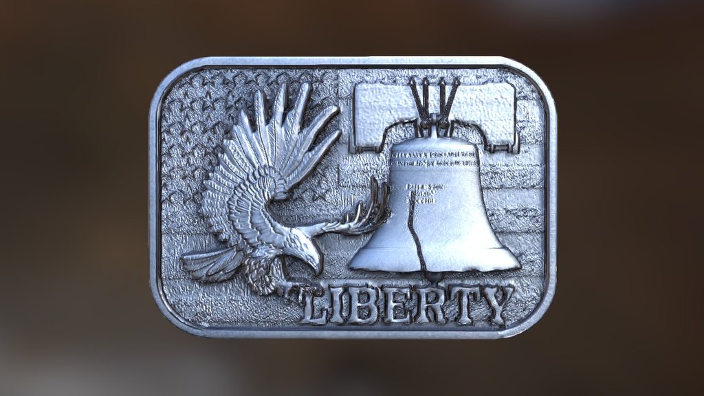 Liberty Bell Buckle 3d model