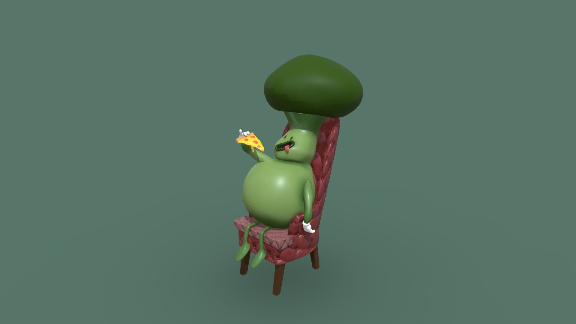 Fat Broccoli 3d model