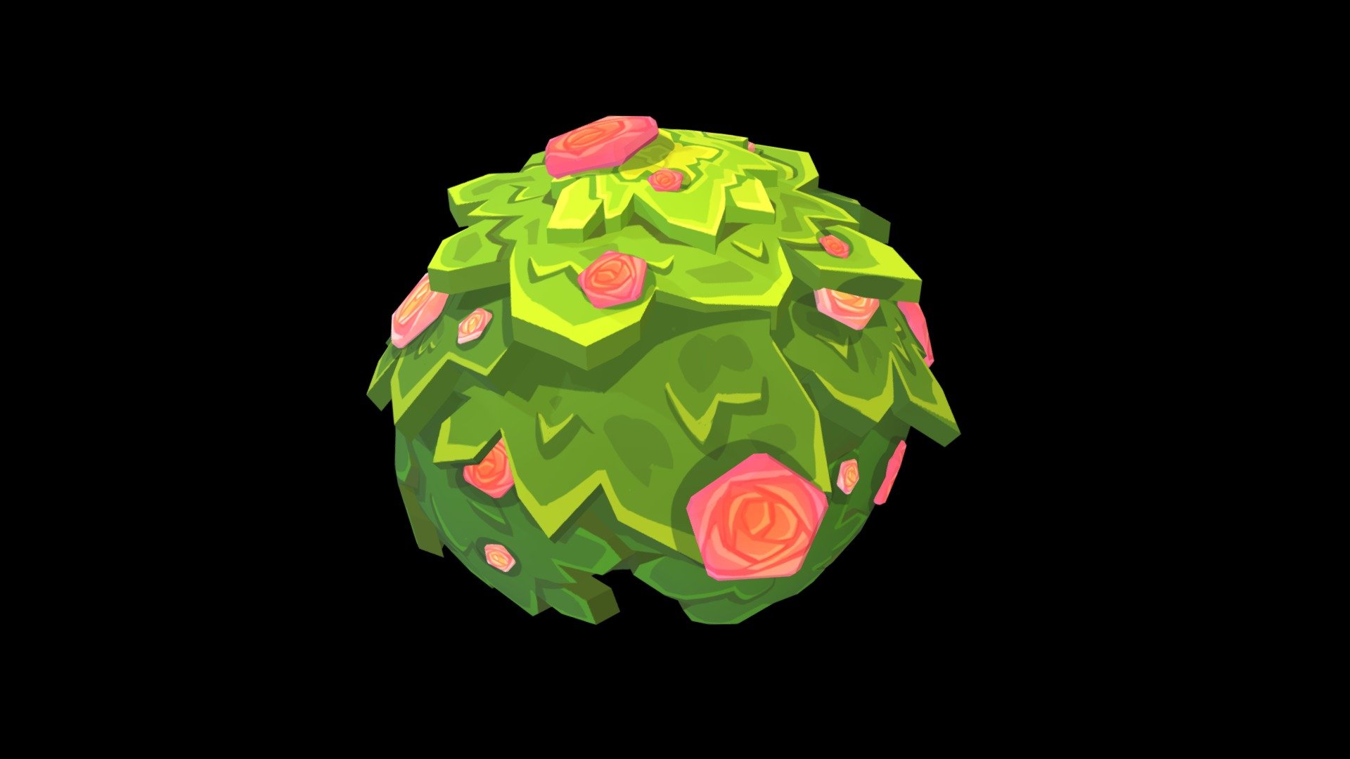 Bush_fortnite style 3d model