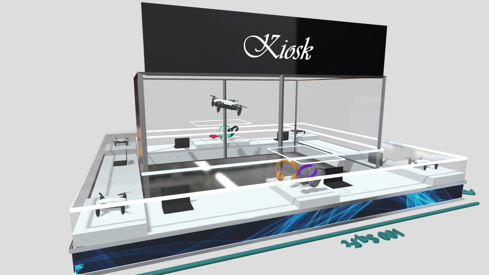 3d Kiosk 3d model