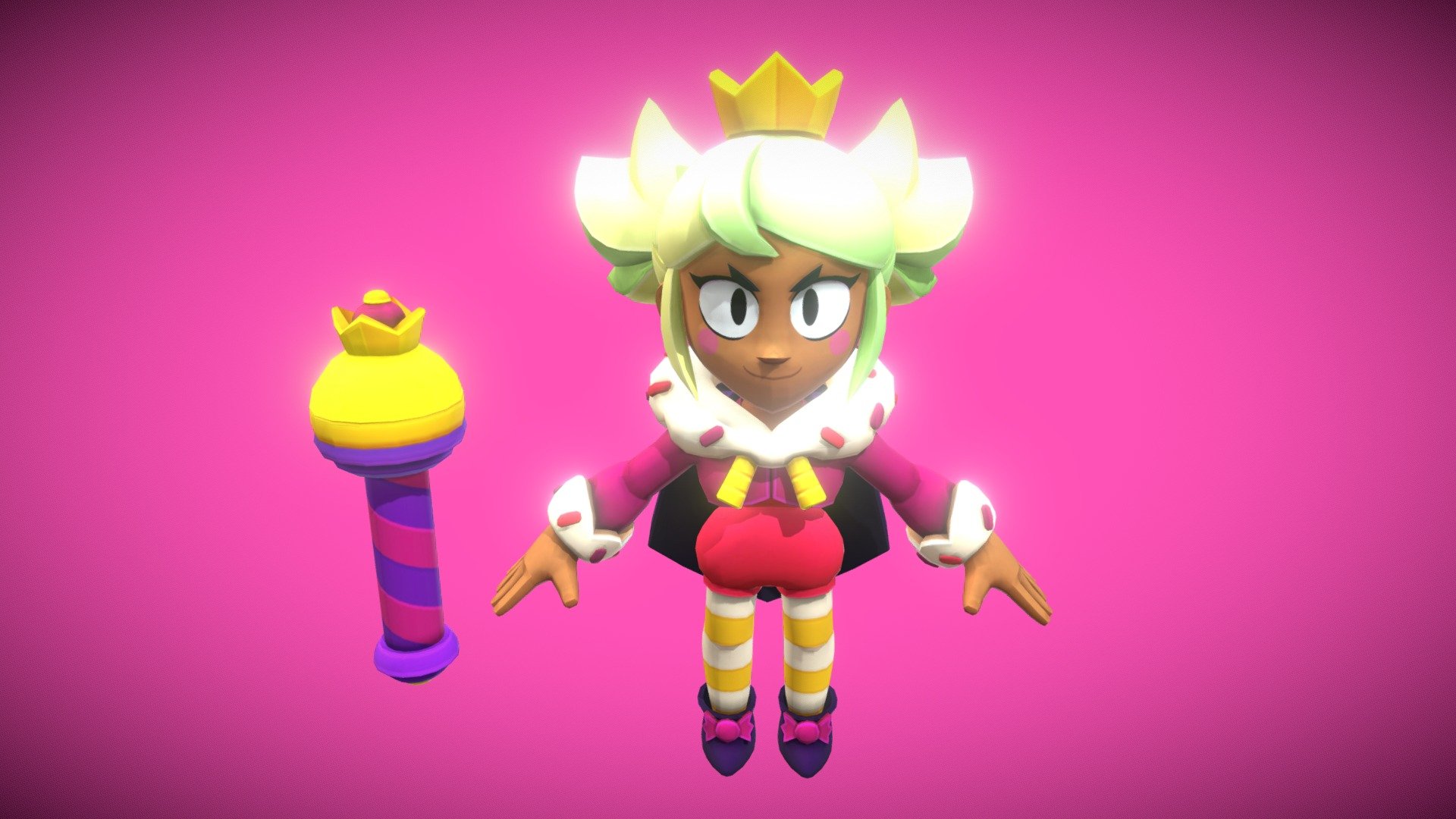 Mandy t-pose Brawl Stars 3d model