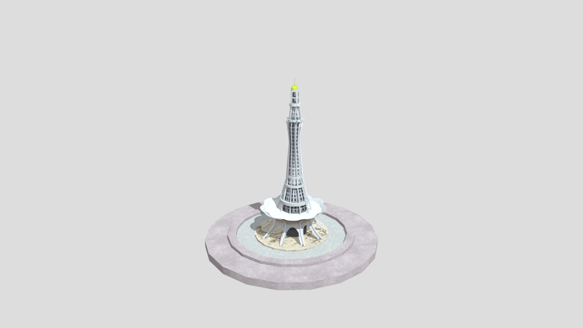 Minar-e-pakistan 3d model