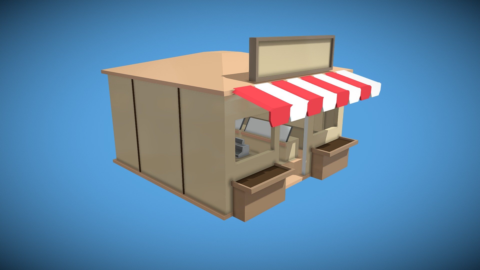 Bakery (Low Poly) 3d model