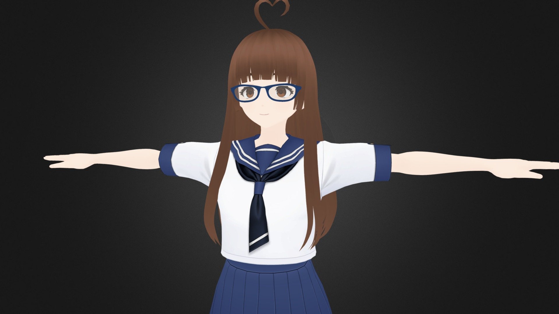 3D Anime Character Girl for Blender 26 3d model