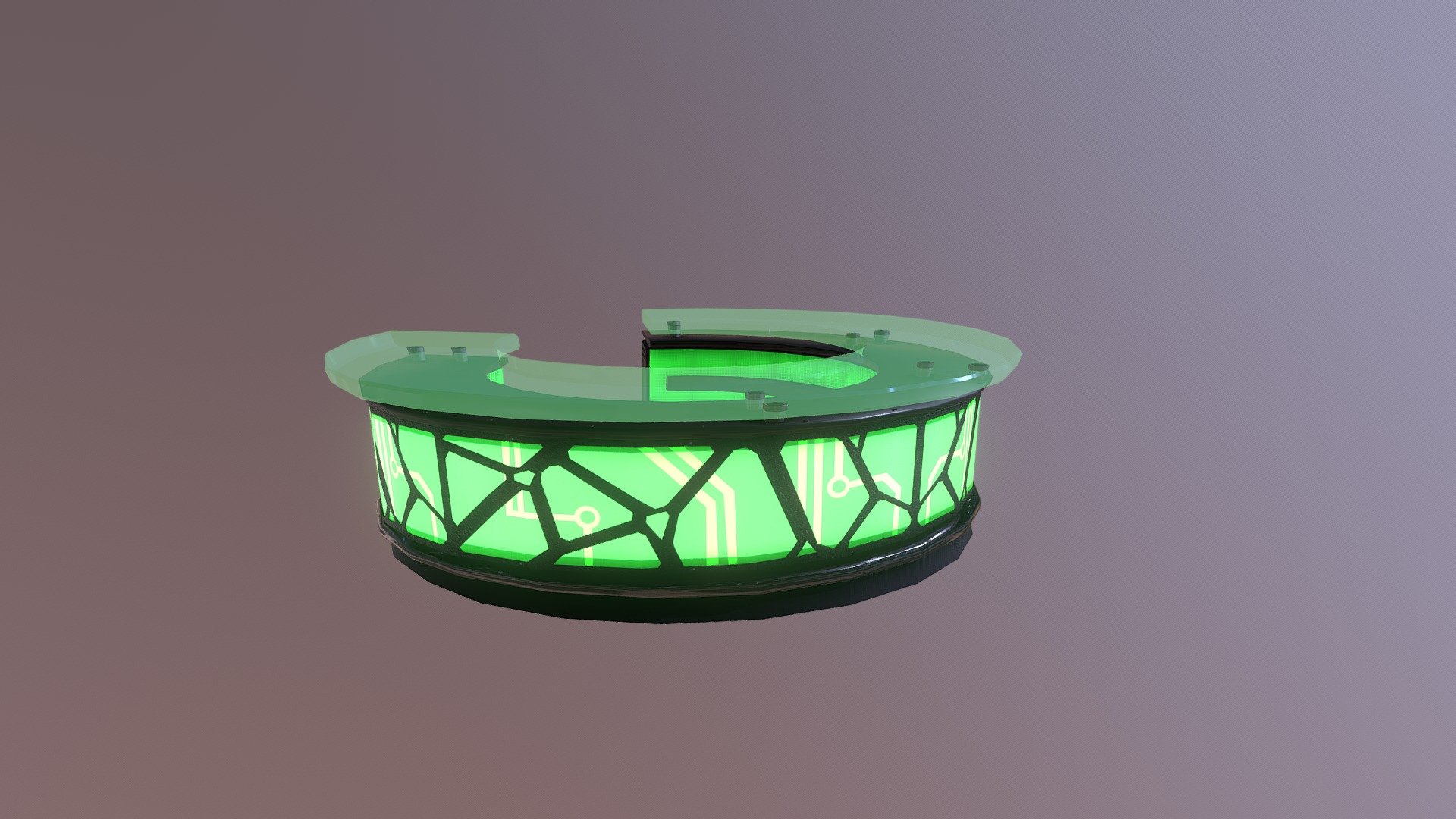 Helipad Bar Counter 3d model