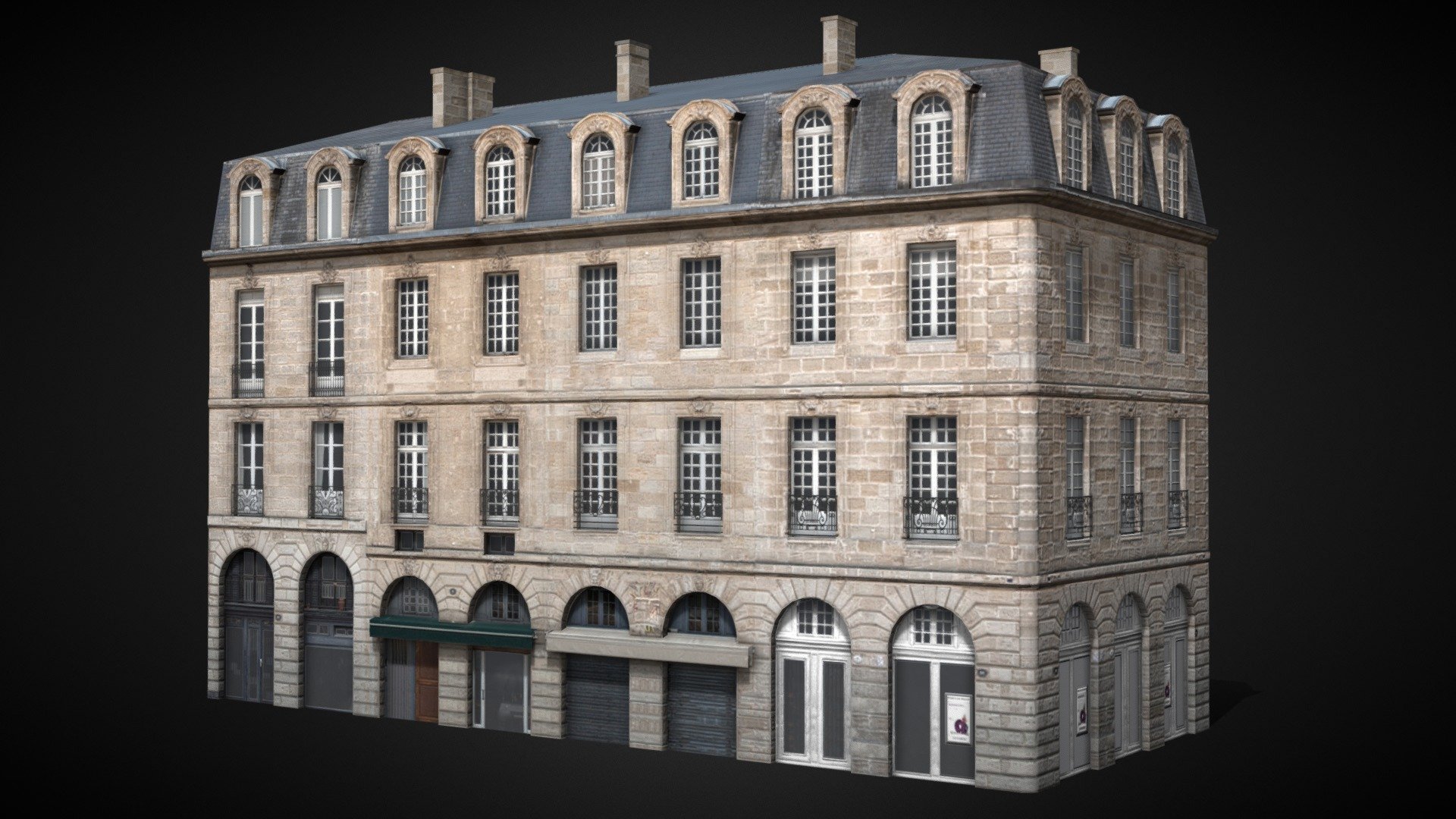 Bordeaux Flat 2 corner [France] 3d model