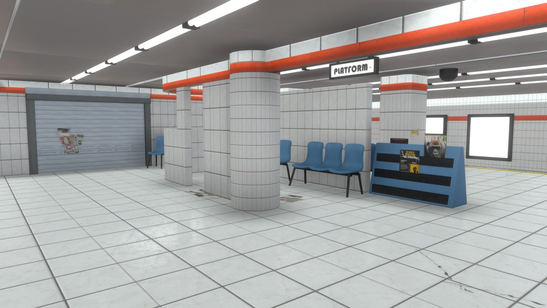 Underground Metro 3d model