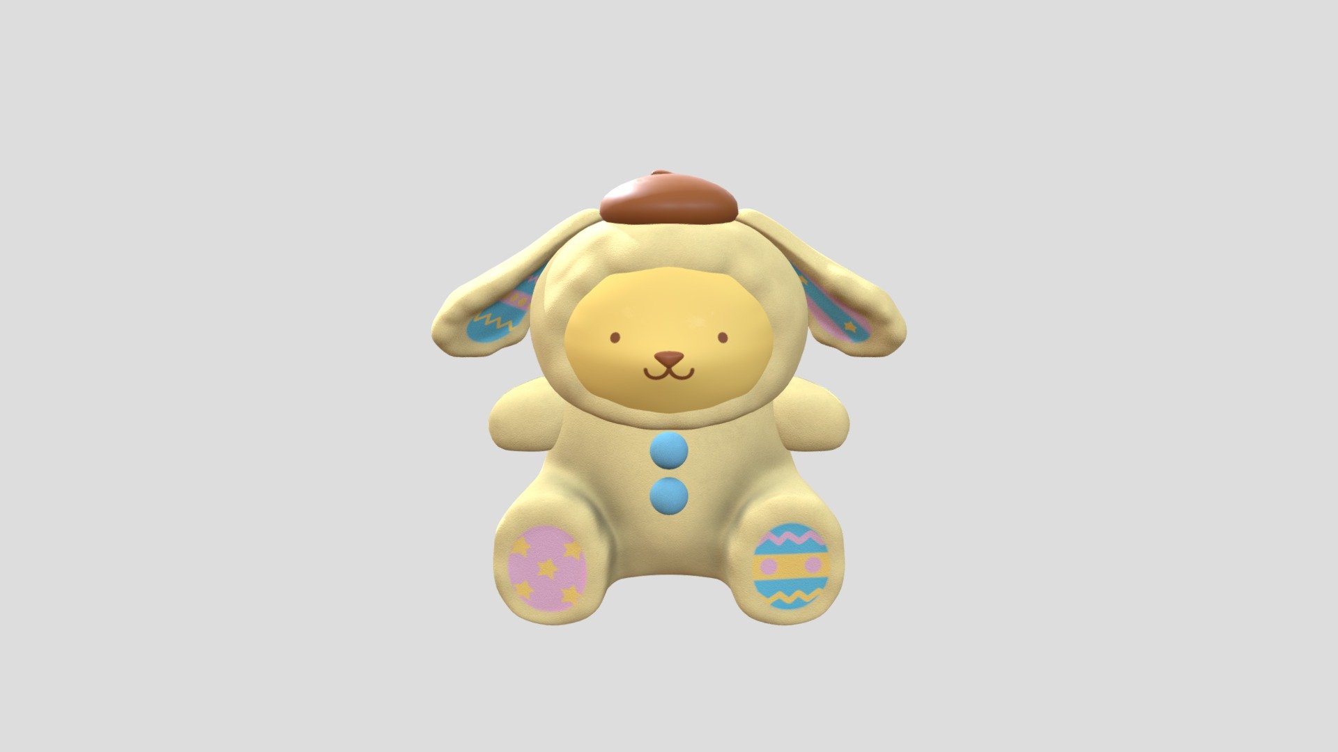 Pompompurin Bunny Figure 3d model